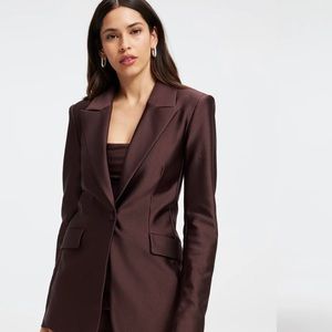 Good American COMPRESSION SHINE SCULPTED BLAZER